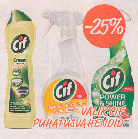 VALIK CIF PUHASTUSVAHENDID  -25%