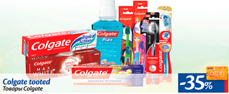 Colgate tooted  -35%