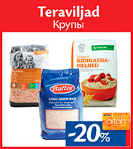 Teraviljad  -20%