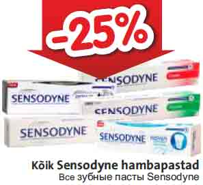 Kõik Sensodyne hambapastad -25%