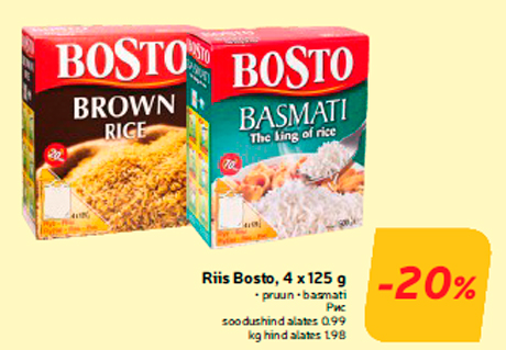 Riis Bosto, 4 x 125 g  -20%