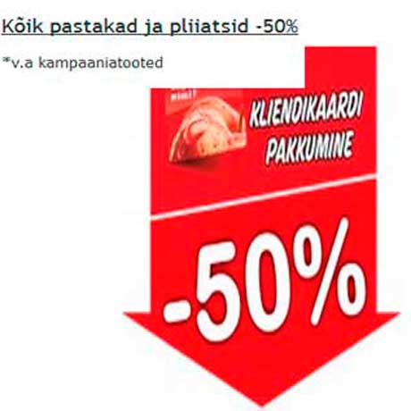 Pastakad ja pliiatsid -50%