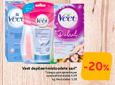 Veet depileerimistoodete sari*  -20%