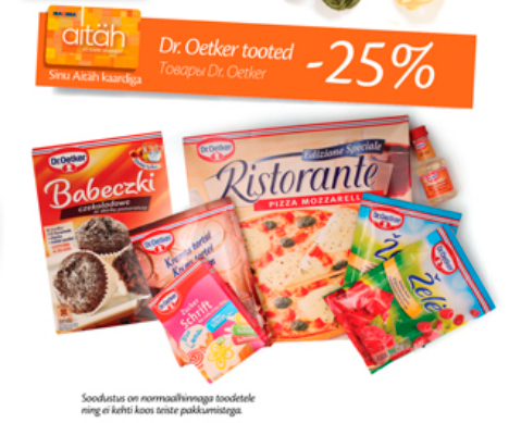 Dr. Oetker tooted  -25%