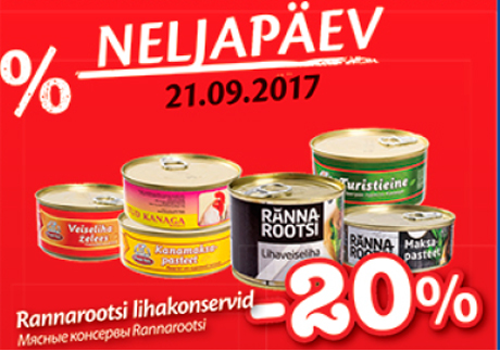 Rannarootsi lihakonservid  -20%