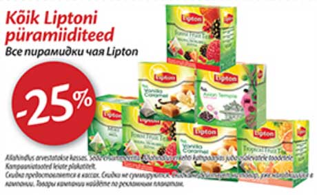 Kõik Liptoni püramiiditeed -25%