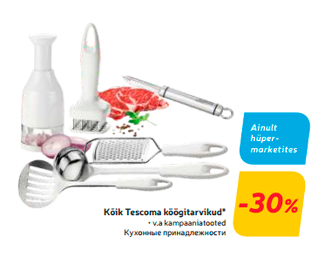 Kõik Tescoma köögitarvikud*  -30%