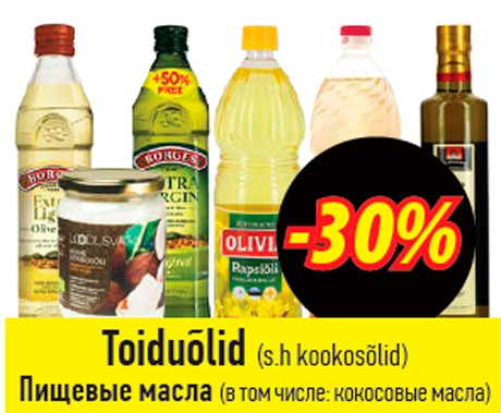 Toiduõlid  -30%