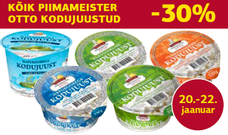 Kõik Piimameister Otto kodujuustud -30%