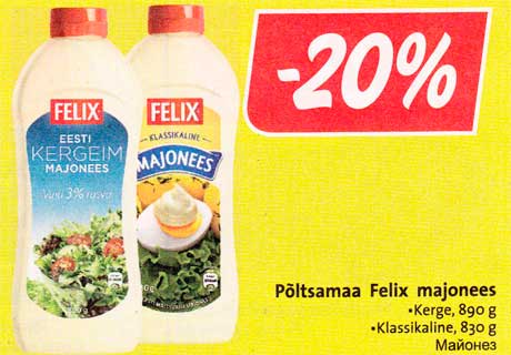 Põltsamaa Felix majonees -20%