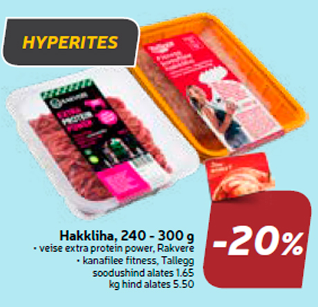 Hakkliha, 240 - 300 g -20%