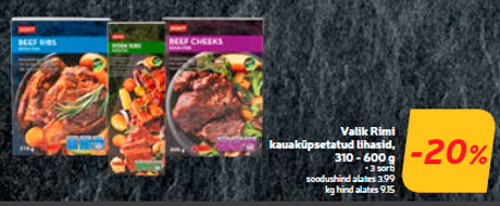 Valik Rimi kauaküpsetatud lihasid, 310 - 600 g -20%