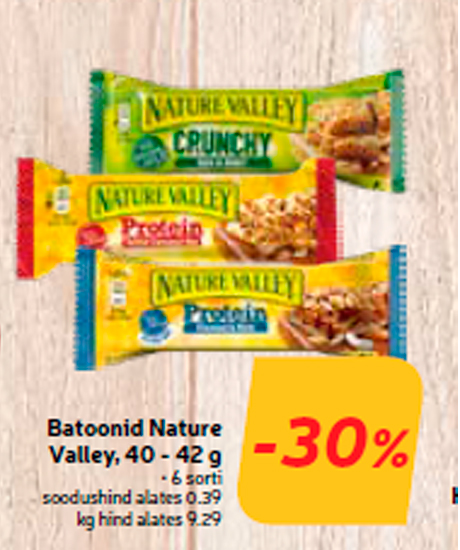 Batoonid Nature Valley, 40 - 42 g  -30%
