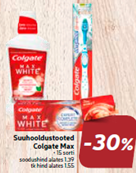 Suuhooldustooted Colgate Max -30%