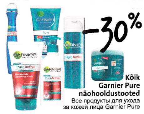 Kõik Garnier Pure näohooldustooted 