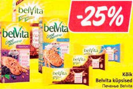 Kõik Belvita küpsised -25%