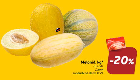 Melonid, kg*  -20%