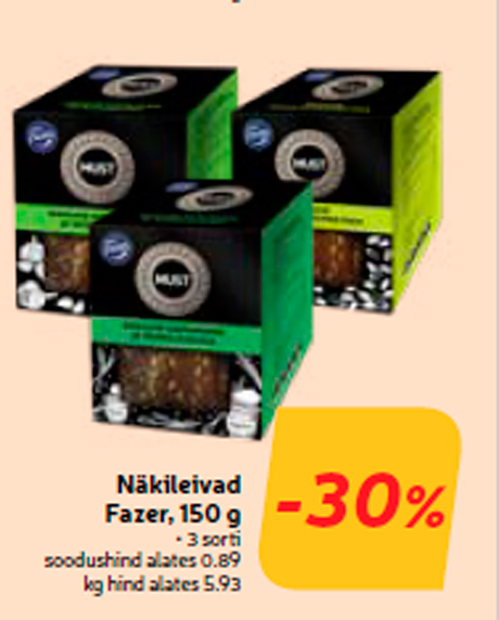 Näkileivad Fazer, 150 g  -30%