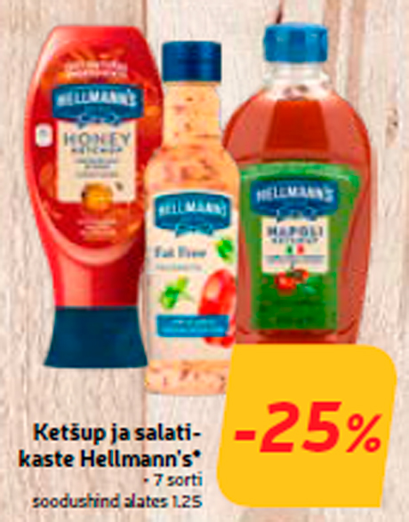 Ketšup ja salatikaste Hellmann