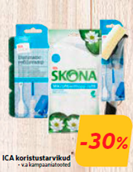 ICA koristustarvikud -30%
