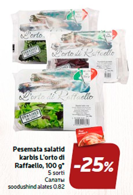 Pesemata salatid karbis L’orto di  Raffaello, 100 g*  -25%