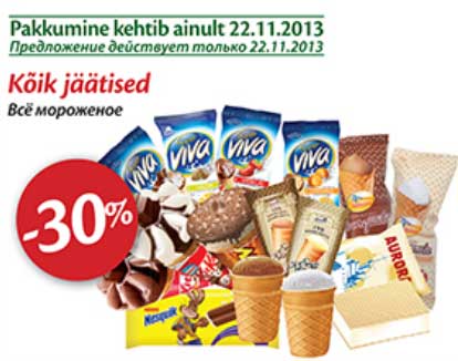 Kõik Jäätised  -30%