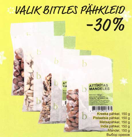 VALIK BITTLES PÄHKLID -30%