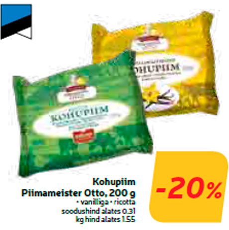 Kohupiim Piimameister Otto, 200 g  -20%
