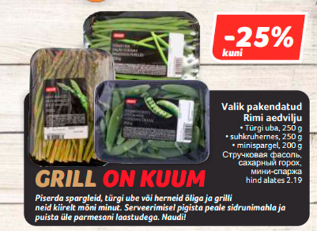 Valik pakendatud Rimi aedvilju  -25%