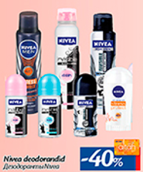 Nivea deodorandid  -40%