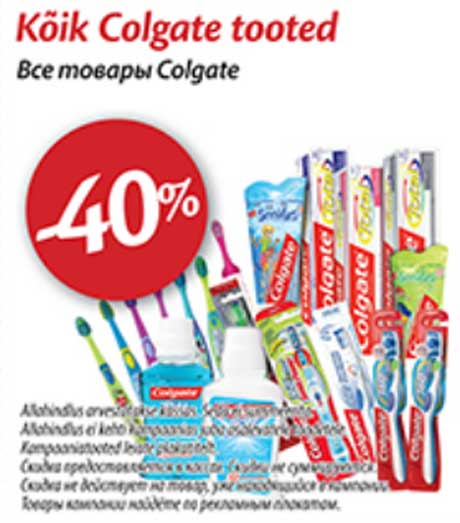 Kõik Colgate tooted -40%