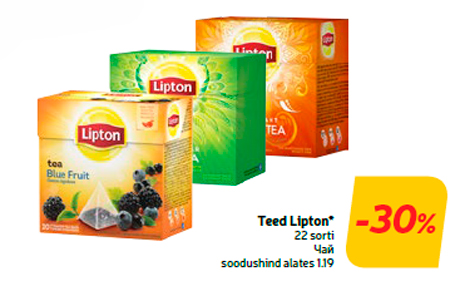 Teed Lipton* -30%