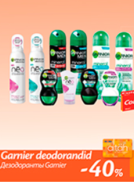 Garnier deodorandid  -40%