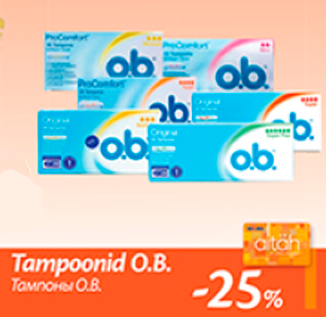 Tampoonid O.B.  -25%