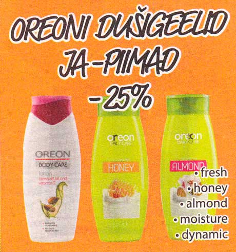 OREONI DUŠIGEELID JA - PIIMAD  -25%