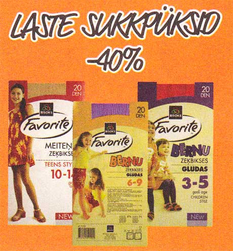 LASTE SUKKPÜKSID  -40%