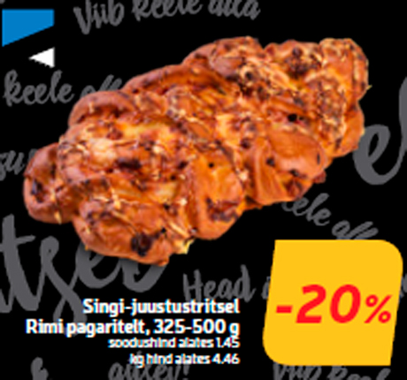 Singi-juustustritsel Rimi pagaritelt,Singi-juustustritsel Rimi pagaritelt -20%