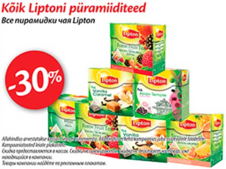 Kõik Liptoni püramiiditeed  -30%