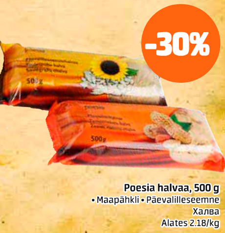 Poesia halvaa, 500 g  -30%