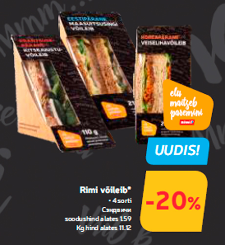 Rimi võileib*  -20%