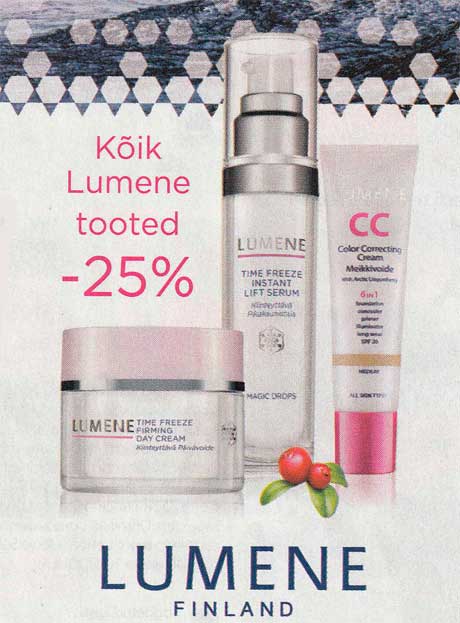 Kõik Lumene tooted -25%