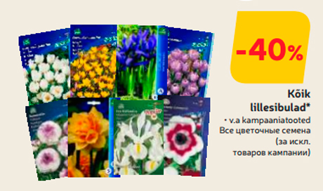 Kõik lillesibulad*  -40%