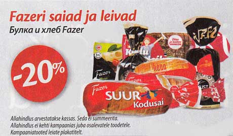 Fazeri saiad ja leivad  -20%