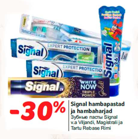 Signal hambapastad ja hambaharjad  -30%