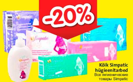 Kõik Simpatic hügieenitarbed  -20%