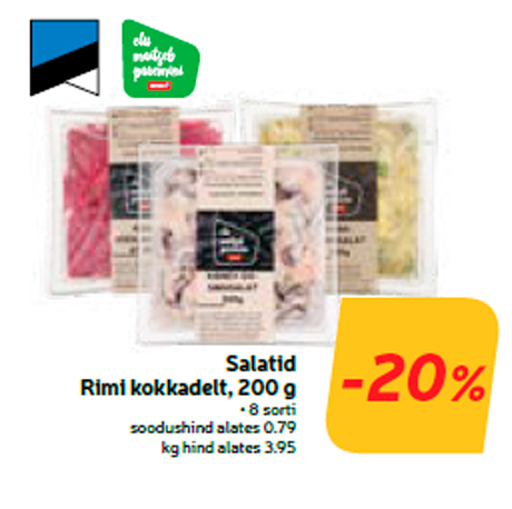 Salatid Rimi kokkadelt, 200 g  -20%
