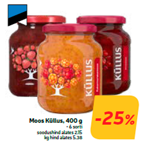 Moos Küllus, 400 g  -25%
