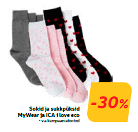 Sokid ja sukkpüksid MyWear ja ICA i love eco  -30%
