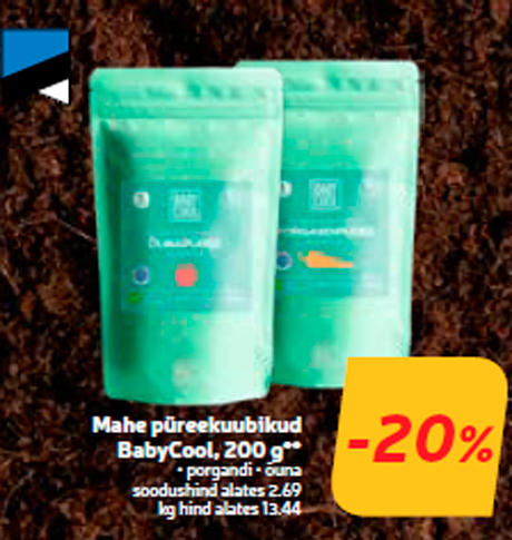 Mahe püreekuubikud BabyCool, 200 g**  -20%
