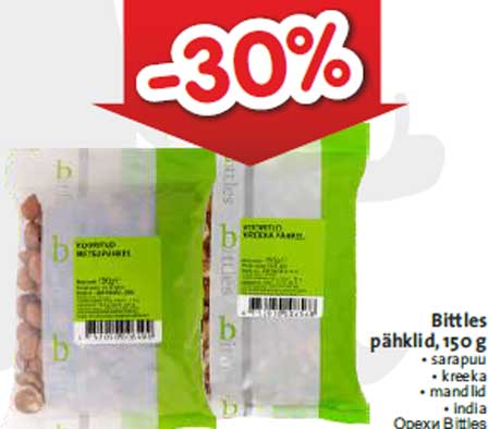 Bittles pähklid, 150 g -30%